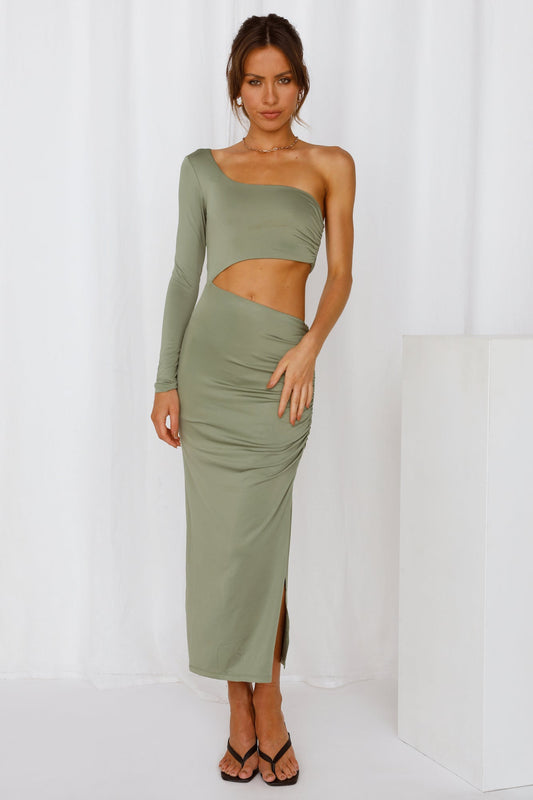 Suave Kiss Midi Dress Green