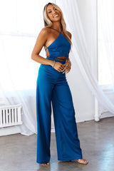 DEAR EMILIA Adrianna Jumpsuit Petrol Blue