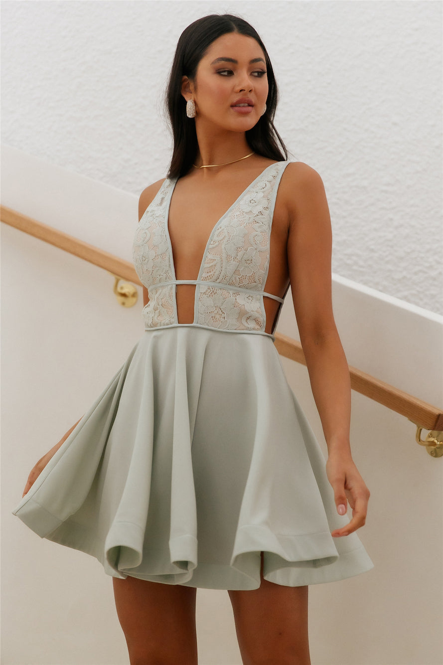 Star Ballerina Dress Sage