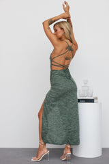 Chained To The Melody Maxi Dress Green