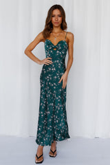 Gimme Whiplash Midi Dress Green