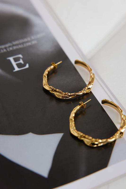 24K Gold Plated Intertwined Beginnings Earrings