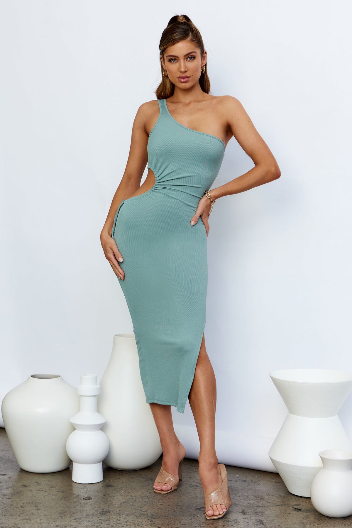 Money Eyes Maxi Dress Sage