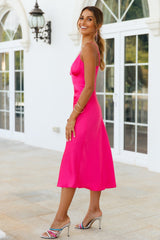 Scream Queen Midi Dress Fuchsia