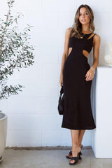 On The Verge Midi Dress Black