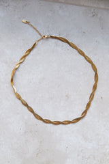 18K Gold Plated Spun Around Necklace Gold