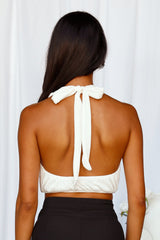 Groove All Night Crop White