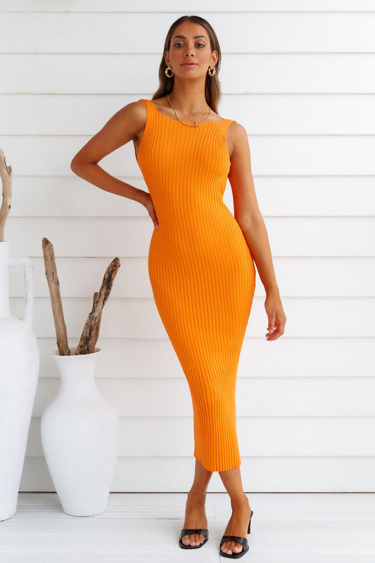 Tanked Beaches Maxi Dress Orange