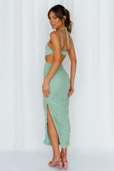 Fun Mermaid Midi Dress Green