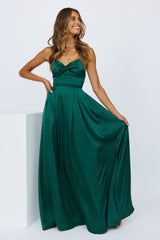 Drinks All The Time Maxi Dress Forest Green