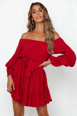 Always The Love Songs Dress Burgundy