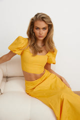 Orchard Field Maxi Skirt Yellow