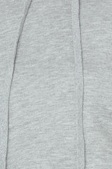 HELLO MOLLY Hit The Snooze Button Crop Hoodie Grey