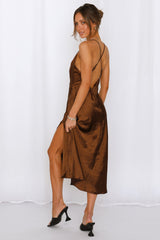 La Di Da Midi Dress Brown