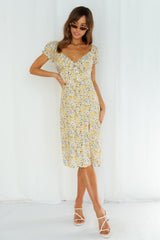 Stunning Stella Midi Dress Yellow