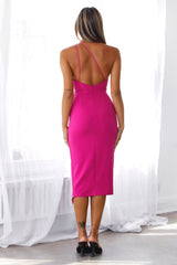 HELLO MOLLY The World Is Yours Midi Dress Hot Pink