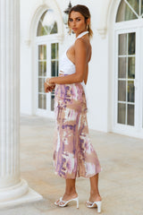 Drifting Waves Midi Skirt Purple