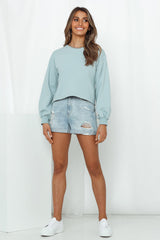 HELLO MOLLY Laidback Lover Top Duck Egg Blue