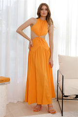 Pleasant Living Midi Dress Orange