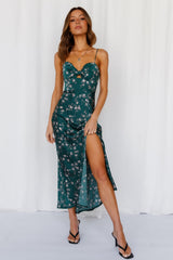 Gimme Whiplash Midi Dress Green