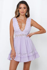 Why Sit And Wait Dress Lavender