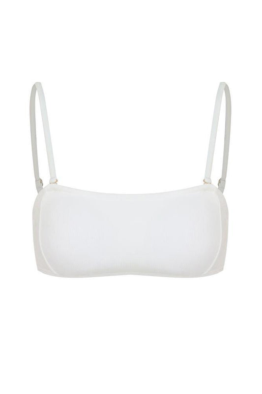 HELLO MOLLY Coconut Grove Swim Top White