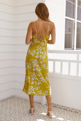 Sunny Walking Midi Dress Yellow