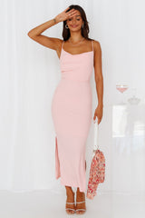 Rooftop Martinis For Two Midi Dress Light Pink