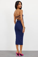 Moonlight Skies Midi Dress Navy