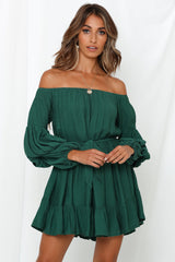 Always The Love Songs Dress Forest Green