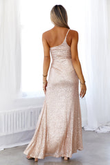 DEAR EMILIA A New Glow Maxi Dress Rose Gold