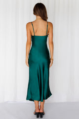 Lychee Martini Midi Dress Forest Green