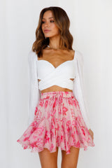 Split It Up Crop Top White