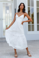 Shake Up My Heart Midi Dress White