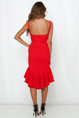 Hard To Be Cool Midi Dress Red