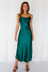 Lychee Martini Midi Dress Forest Green