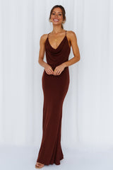 Words Of Warning Maxi Dress Chocolate