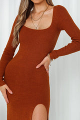 Snug It Maxi Dress Rust