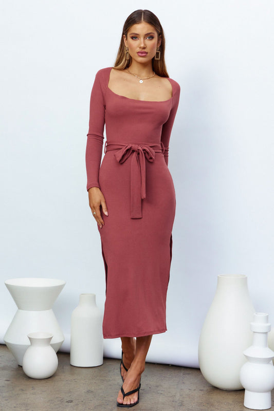 Valentine Cake Midi Dress Rose