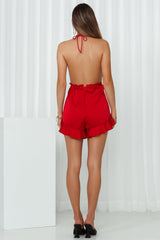 Soft Kiss Romper Red