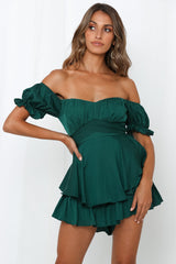 Proper Credit Romper Forest Green