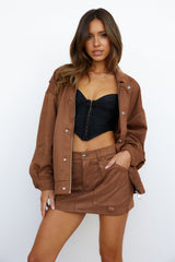 LIONESS Kenny Bomber Jacket Sepia Brown