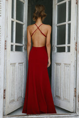 DEAR EMILIA Aquarius Rising Maxi Dress Red