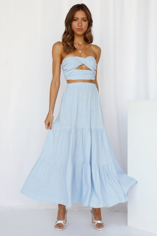 So Particular Maxi Skirt Blue