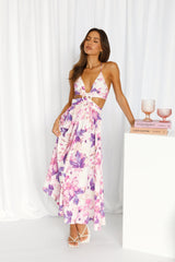 Waiting In The Sun Midi Dress Purple