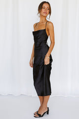 Who Loves You Midi Dress Black