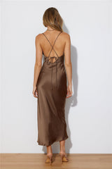 Lost And Found Midi Dress Brown