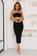 Fresh Air Maxi Skirt Black