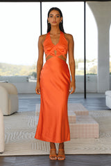 RUNAWAY Fate Maxi Dress Orange