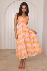 Speaking Truth Maxi Dress Orange